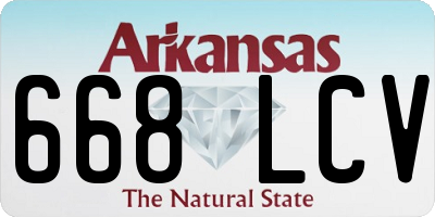 AR license plate 668LCV