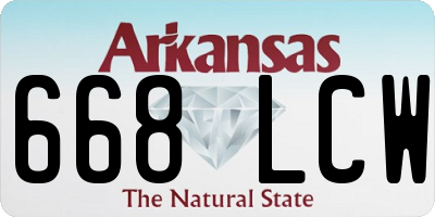 AR license plate 668LCW