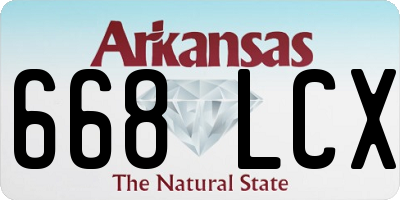 AR license plate 668LCX