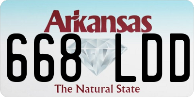 AR license plate 668LDD