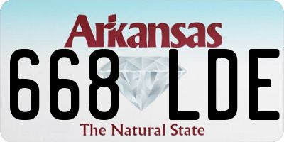 AR license plate 668LDE