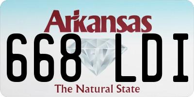 AR license plate 668LDI