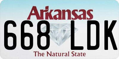 AR license plate 668LDK