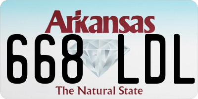 AR license plate 668LDL