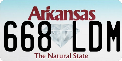 AR license plate 668LDM