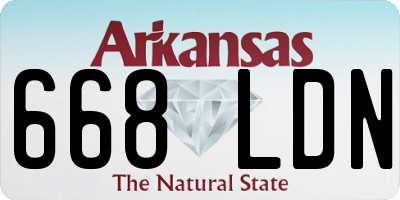 AR license plate 668LDN
