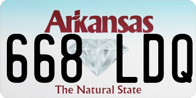 AR license plate 668LDQ
