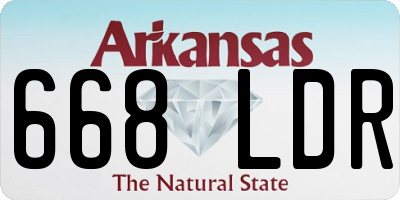 AR license plate 668LDR