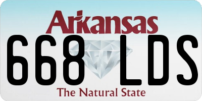 AR license plate 668LDS