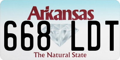 AR license plate 668LDT