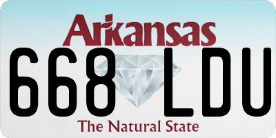 AR license plate 668LDU
