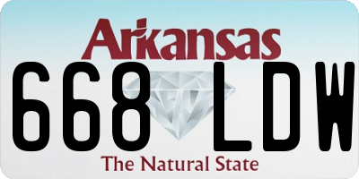 AR license plate 668LDW