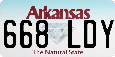 AR license plate 668LDY