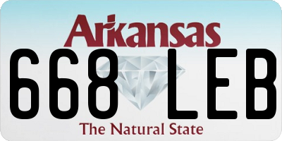 AR license plate 668LEB