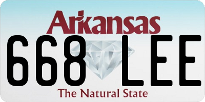 AR license plate 668LEE