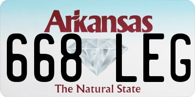 AR license plate 668LEG