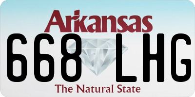 AR license plate 668LHG