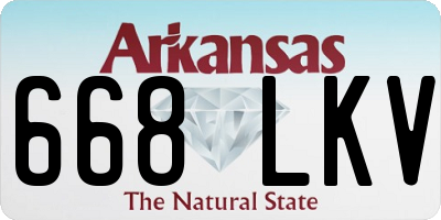 AR license plate 668LKV