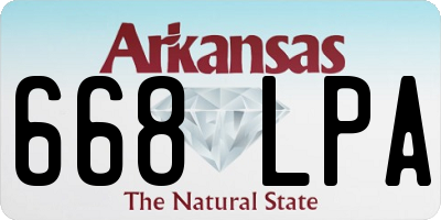 AR license plate 668LPA