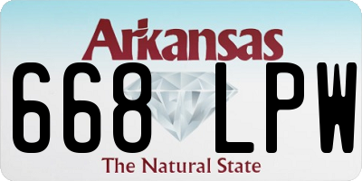 AR license plate 668LPW