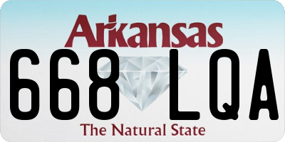 AR license plate 668LQA