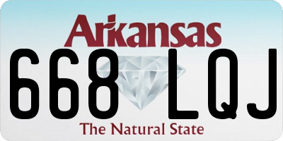 AR license plate 668LQJ