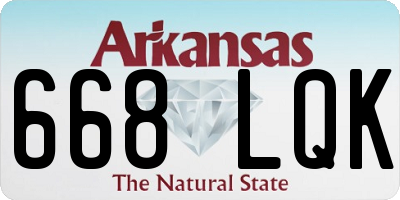 AR license plate 668LQK