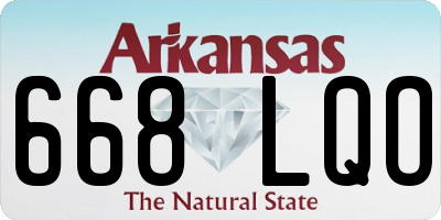 AR license plate 668LQO