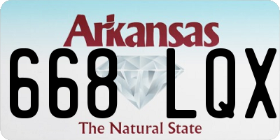 AR license plate 668LQX