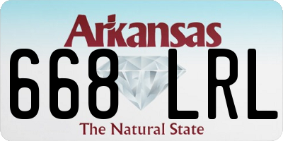 AR license plate 668LRL