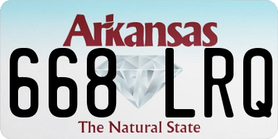 AR license plate 668LRQ