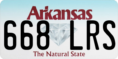 AR license plate 668LRS