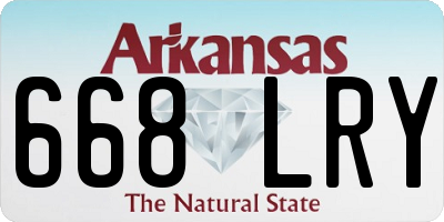 AR license plate 668LRY