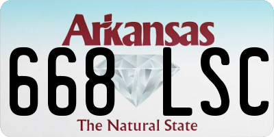 AR license plate 668LSC