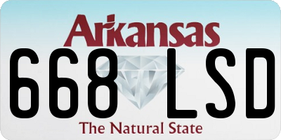 AR license plate 668LSD