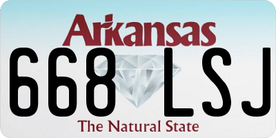 AR license plate 668LSJ