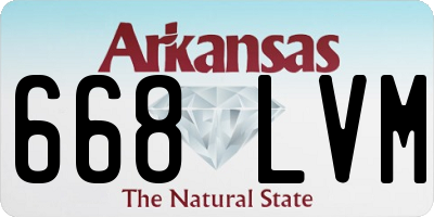 AR license plate 668LVM