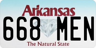 AR license plate 668MEN