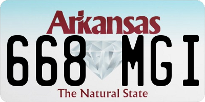 AR license plate 668MGI