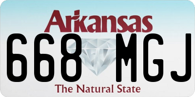 AR license plate 668MGJ
