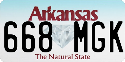 AR license plate 668MGK