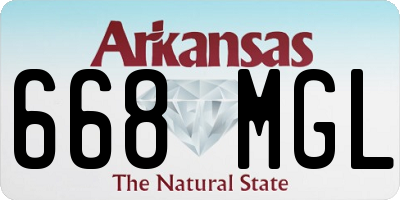 AR license plate 668MGL