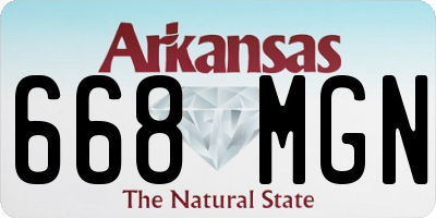 AR license plate 668MGN