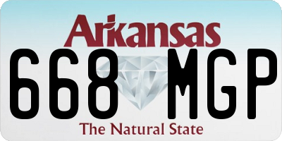 AR license plate 668MGP