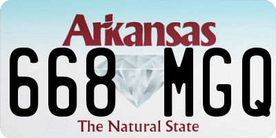 AR license plate 668MGQ