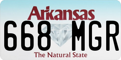 AR license plate 668MGR