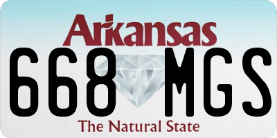 AR license plate 668MGS