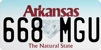 AR license plate 668MGU