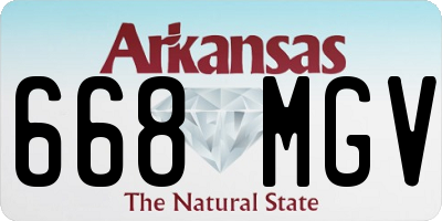 AR license plate 668MGV