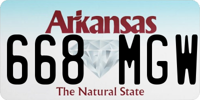 AR license plate 668MGW
